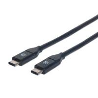 CABLE USB,MANHATTAN,354899,-C V3.2, C-C  0.5M 10GBPS, 60W, - Garantía: 1 AÑO -