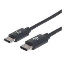 CABLE USB,MANHATTAN,354868,-C V2.0, C-C 0.5M NEGRO  60W, 480MBPS, - Garantía: 1 AÑO -