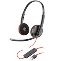 DIADEMA HP POLY 8X228A6 BLACKWIRE C3220/ ALAMBRICA BINAURAL USB-A + USB-C REDUCCION DE RUIDO CON MICROFONO CONTROL EN EL CABLE COLOR NEGRO CON NARANJA, - Garantía: 1 AÑO -