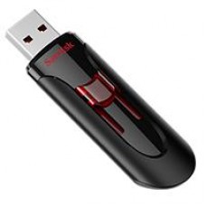 MEMORIA SANDISK 64GB USB 3.0 CRUZER GLIDE Z600 NEGRO C/ROJO SDCZ600-064G-G35, - Garantía: 3 AÑOS -