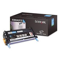 TONER LASER LEXMARK COLOR CYAN / RENDIMIENTO ESTANDAR / X560A2CG / HASTA 4,000 PAGINAS / 5% DE COBERTURA / PARA MODELOS: X560, - Garantía: SG -