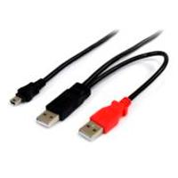 CABLE DE 1.8M USB EN Y PARA DISCOS DUROS EXTERNOS - 2X USB A MACHO A 1X USB MINI B MACHO - STARTECH.COM MOD. USB2HABMY6, - Garantía: 2 AÑOS -