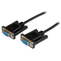 CABLE SERIAL DE 2M NULO DE MODEM SERIAL RS232 DB9 - HEMBRA A HEMBRA - COLOR NEGRO - STARTECH.COM MOD. SCNM9FF2MBK, - Garantía: 2 AÑOS -