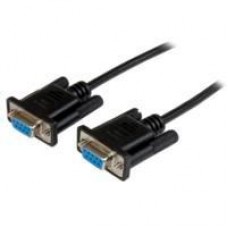 CABLE SERIAL DE 2M NULO DE MODEM SERIAL RS232 DB9 - HEMBRA A HEMBRA - COLOR NEGRO - STARTECH.COM MOD. SCNM9FF2MBK, - Garantía: 2 AÑOS -