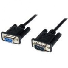 CABLE SERIAL DE 1M MODEM NULO NULL SERIAL DB9 HEMBRA A MACHO - NEGRO - STARTECH.COM MOD. SCNM9FM1MBK, - Garantía: 2 AÑOS -