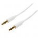 CABLE DE AUDIO DE 2M DELGADO SLIMLINE - ESTEREO MINI JACK PLUG 3.5MM TRRS - BLANCO - MACHO A MACHO - STARTECH.COM MOD. MU2MMMSWH, - Garantía: 2 AÑOS -