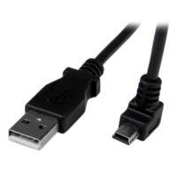 CABLE ADAPTADOR 2M USB A MACHO A MINI USB B MACHO ACODADO EN ANGULO HACIA ABAJO PARA TELEFONOS TABLETS Y DISPOSITIVOS MOVILES - STARTECH.COM MOD. USBAMB2MD, - Garantía: 2 AÑOS -