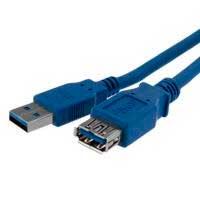 CABLE DE 1M DE EXTENSIÓN ALARGADOR PASIVO USB 3.0 SUPERSPEED - MACHO A HEMBRA USB A - EXTENSOR - AZUL - STARTECH.COM MOD. USB3SEXT1M, - Garantía: 2 AÑOS -