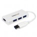 HUB USB 3.0 DE 4 PUERTOS - ADAPTADOR CONCENTRADOR HUB USB 3.0 SUPER SPEED 4 PUERTOS SALIDAS PORTATIL PARA LAPTOP COMPUTADORA - BLANCO - STARTECH.COM MOD. ST4300MINU3W, - Garantía: 2 AÑOS -