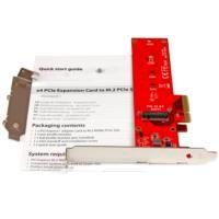 ADAPTADOR NVME / AHCI / NGFF / M-KEY A PCI EXPRESS 3.0 X4 - PERFIL BAJO O COMPLETO - STARTECH.COM MOD. PEX4M2E1, - Garantía: 2 AÑOS -