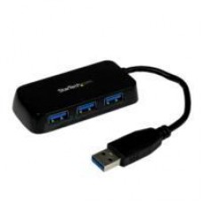 HUB USB 3.0 DE 4 PUERTOS - ADAPTADOR CONCENTRADOR HUB USB 3.0 SUPER SPEED 4 PUERTOS SALIDAS PORTATIL PARA LAPTOP COMPUTADORA - NEGRO - STARTECH.COM MOD. ST4300MINU3B, - Garantía: 2 AÑOS -