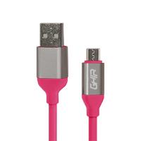 CABLE MICRO USB GHIA 1M COLOR ROSA, - Garantía: 1 AÑO -