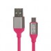 CABLE MICRO USB GHIA 1M COLOR ROSA, - Garantía: 1 AÑO -