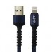 CABLE USB TIPO LIGHTNING GHIA NYLON COLOR AZUL 1M, - Garantía: 1 AÑO -