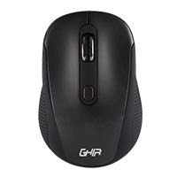 MOUSE INALAMBRICO BASICO GHIA GM200 4 BOTONES COLOR NEGRO, - Garantía: 1 AÑO -