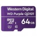 MEMORIA WD PURPLE SC QD101 MICRO SDXC 64GB VIDEOVIGILANCIA 24/7 CLASE 10 U1 LECT 50MB/S ESC 40MB/S  WDD064G1P0C, - Garantía: 3 AÑOS -