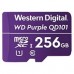 MEMORIA WD PURPLE SC QD101 MICRO SDXC 256GB VIDEOVIGILANCIA 24/7 CLASE 10 U1 LECT 50MB/S ESC 40MB/S WDD256G1P0C, - Garantía: 3 AÑOS -