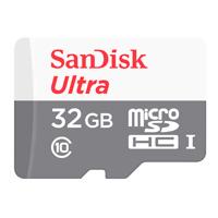 MEMORIA SANDISK MICRO SDHC 32GB ULTRA 100MB/S CLASE 10 C/ADAPTADOR SDSQUNR-032G-GN3MA, - Garantía: 3 AÑOS -