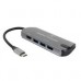 ADAPTADOR HUB CONECTOR USB TIPO C CON 3 PUERTOS USB A HEMBRA / 1 HDMI PERFECT CHOICE - GRIS, - Garantía: 1 AÑO -