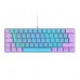 TECLADO MECANICO 60 OCELOT CREATORS COLOR WAY AZUL CON MORADO, TIPO DE SWITCH AZUL, - Garantía: 1 AÑO -