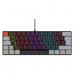 TECLADO MECANICO 60 OCELOT CREATORS COLOR WAY NEGRO CON GRIS, TIPO DE SWITCH AZUL, - Garantía: 1 AÑO -