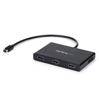 SPLITTER MULTIPLICADOR MST MINI DISPLAYPORT A 3 PUERTOS HDMI - HUB MST - ADAPTADOR MULTIMONITOR - CONCENTRADOR MST DISPLAYPORT 1.2 - 2X 4K 30HZ - 1X 1080P - WINDOWS - STARTECH.COM MOD. MSTMDP123HD, - Garantía: 3 AÑOS -