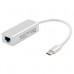 CONVERTIDOR BROBOTIX USB-C MACHO A RJ45 HEMBRA, GIGABIT, BLANCO, - Garantía: 1 AÑO -