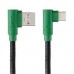 CABLE MICRO USB TIPO C HUNE HIEDRA SUSTENTABLE TRENZADO CARGA RAPIDA Y DATOS 90ª  1.2M (BOSQUE), - Garantía: 1 AÑO -