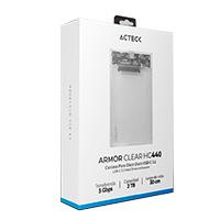 CARCASA CASE ENCLOSURE PARA DISCO DURO ACTECK ARMOR CLEAR HC440 / SSD 2.5 / CONEXION USB C / SATA / TRANSPARENTE / AC-934695, - Garantía: 1 AÑO -