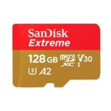 MEMORIA SANDISK MICRO SDXC 128GB EXTREME 190MB/S 4K CLASE 10 A2 V30 C/ADAPTADOR SDSQXAA-128G-GN6MA, - Garantía: 10 AÑOS -