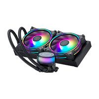 DISIPADOR DE ENFRIAMIENTO LIQUIDO COOLER MASTER MASTERLIQUID ML240 ILUSIÓN / NEGRO / GAMER, - Garantía: 1 AÑO -