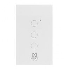 APAGADOR INTELIGENTE DE PARED MIRATI DE 3 APAGADORES TOUCH WIFI 2.4HZ BLUETOOTH // COMPATIBLE CON ANDROID E IOS // FUNCIONA CON ALEXA Y ASISTENTE DE GOOGLE, - Garantía: 1 AÑO -