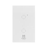 APAGADOR INTELIGENTE DE PARED MIRATI DE 2 APAGADORES TOUCH WIFI 2.4HZ BLUETOOTH // COMPATIBLE CON ANDROID E IOS // FUNCIONA CON ALEXA Y ASISTENTE DE GOOGLE, - Garantía: 1 AÑO -