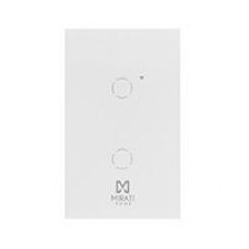 APAGADOR INTELIGENTE DE PARED MIRATI DE 2 APAGADORES TOUCH WIFI 2.4HZ BLUETOOTH // COMPATIBLE CON ANDROID E IOS // FUNCIONA CON ALEXA Y ASISTENTE DE GOOGLE, - Garantía: 1 AÑO -