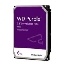 DISCO DURO INTERNO WD PURPLE 6TB 3.5 ESCRITORIO SATA3 6GB/S 128MB 24X7 DVR NVR 1-16 BAHIAS 1-64 CAMARAS WD64PURZ, - Garantía: 3 AÑOS -