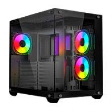 GABINETE OCELOT GAMING COLOR NEGRO, ATX, FRONTAL CRISTAL TEMPLADO, CRISTAL LATERAL , FILTRO POLVO MAGNETICO, ESPACIO PARA 8 VENTILADORES /SOPORTA GPU HASTA 410MM, - Garantía: 1 AÑO -