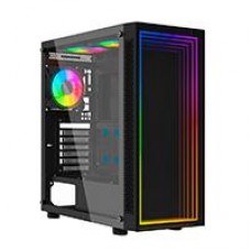 GABINETE OCELOT GAMING, ATX, FRONTAL CRISTAL TEMPLADO TIPO INFITIO, CRISTAL TEMPLADO LATERAL, FILTRO POLVO MAGNETICO, ESPACIO PARA 6 VENTILADORES DE 120MM /SOPORTA GPU HASTA 300MM, - Garantía: 1 AÑO -