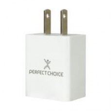 ADAPTADOR DE CORRIENTE USB 2.4A PERFECT CHOICE BLANCO, - Garantía: 1 AÑO -