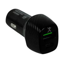 ADAPTADOR DE CORRIENTE PARA AUTO USB Y TIPO C PERFECT CHOICE NEGRO, - Garantía: 1 AÑO -