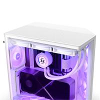 GABINETE NZXT H6 FLOW RGB/ VIDRIO TEMPLADO/BLANCO/ATX, MICRO-ATX, MINI-ITX/ MID TOWER/GAMER, - Garantía: 1 AÑO -