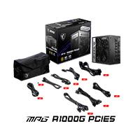 FUENTE DE PODER MSI 1000W/80 PLUS GOLD /NEGRO/ATX/MODULAR, - Garantía: SG -