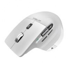 MOUSE ACTECK VIRTUOS PRO MI780 / VERTICAL / INALAMBRICO / DUAL BLUETOOTH + USB / RECARGABLE / SCROLL HORIZONTAL / OPTICO / 8 BOTONES / 3200 DPI AJUSTABLE / BLANCO / AC-936194, - Garantía: 1 AÑO -