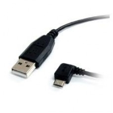 CABLE STARTECH.COM DE 1.8M USB A MICRO USB - USB 2.0 A A MICRO B ACODADO EN ANGULO A LA IZQUIERDA - NEGRO - CABLE MICRO USB B, - Garantía: 99 AÑOS -