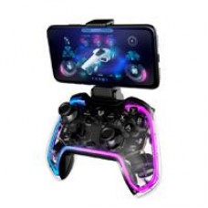 GAMEPAD BALAM RUSH KONTROL GLOW G595 / INALAMBRICO / BLUETOOTH 5.0 / RGB / VIBRACION DUAL / USB C / TRANSPARENTE / BR-936910, - Garantía: SG -