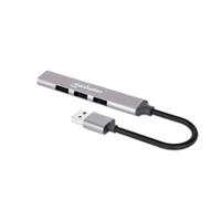 HUB USB,MANHATTAN,168427, V2.0  3 PTOS Y V3.0 1 PTO, ALUMINIO GRIS ESPACIAL, - Garantía: 1 AÑO -