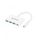 HUB USB-C,MANHATTAN,168434, 3 PTOS A + 1 PTO C PD, 5GBPS, BLANCO, - Garantía: 1 AÑO -