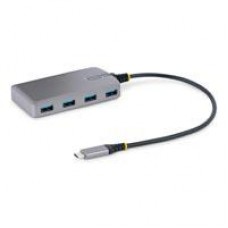 HUB USB DE 4 PUERTOS USBA - USB 3.0 DE 5GBPS - ALIMENTADO POR EL BUS - CONCENTRADOR USB-C DE 4 PUERTOS USB-A CON ALIMENTACION OPCIONAL - HUB USB PORTATIL - CABLE 30CM, - Garantía: 2 AÑOS -