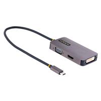 ADAPTADOR DE VIDEO USB C STARTECH.COM, ADAPTADOR USB TIPO C A HDMI VGA DVI HASTA 4K 60HZ, ADAPTADOR DE PANTALLA MULTIPUERTOS, COMPATIBLE CON THUNDERBOLT 3/4, ADAPTADOR DE VIAJES, - Garantía: SG -