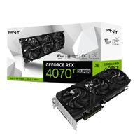 TARJETA DE VIDEO PNY NVIDIA GEFORCE RTX 4070 TI SUPER LED TRIPL FAN OC /16GB GDDR6X/PCIE X16 4.0/GAMA ALTA/GAMER, - Garantía: 1 AÑO -