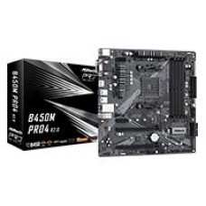 MB ASROCK B450M PRO 4 R2.0 AMD AM4/ DDR4 3200 / 1 PCIE 3.0 X16 / 1 PCIE 2.0 X16 / 1 PCIE 2.0 X1 /HDMI/DVI-D/D-SUB/ 4 SATA3/1 ULTRA M.2/1 M.2 (SATA3)/6 X USB 3.2 GEN1 /2 USB 3.2 TIPO C, - Garantía: 1 AÑO -